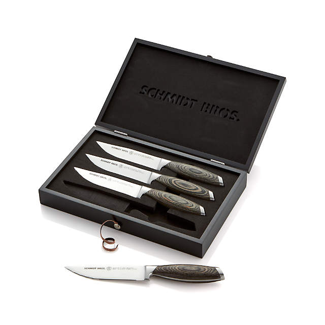 3 Steak Knives In A Wood Chest (Set of 8)