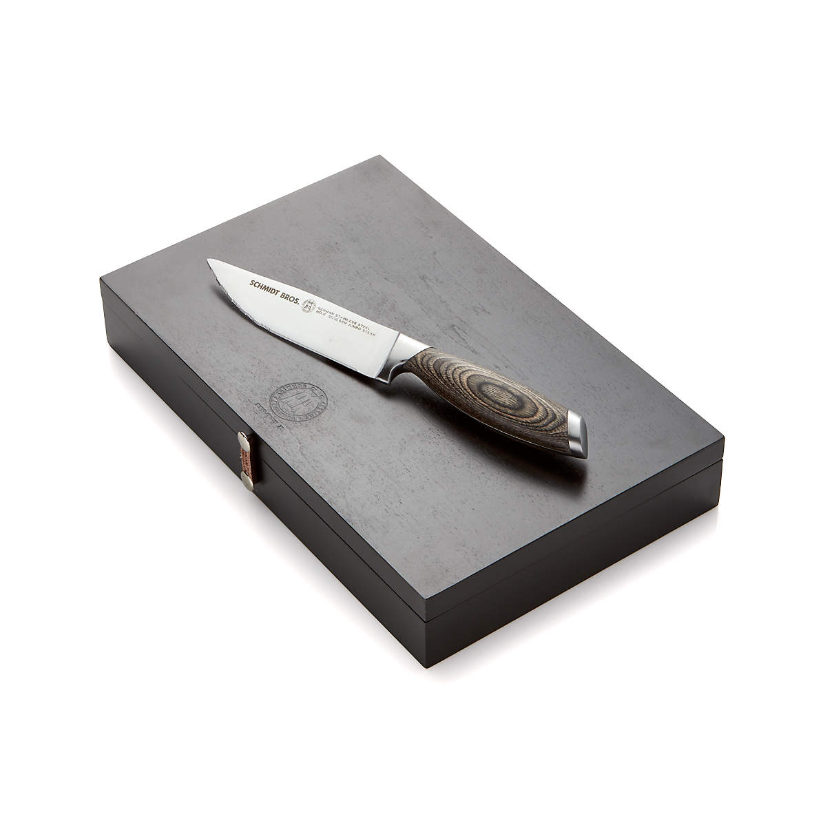 Williams Sonoma Schmidt Brothers Bonded Ash Steak Knives in Box, Set of 4