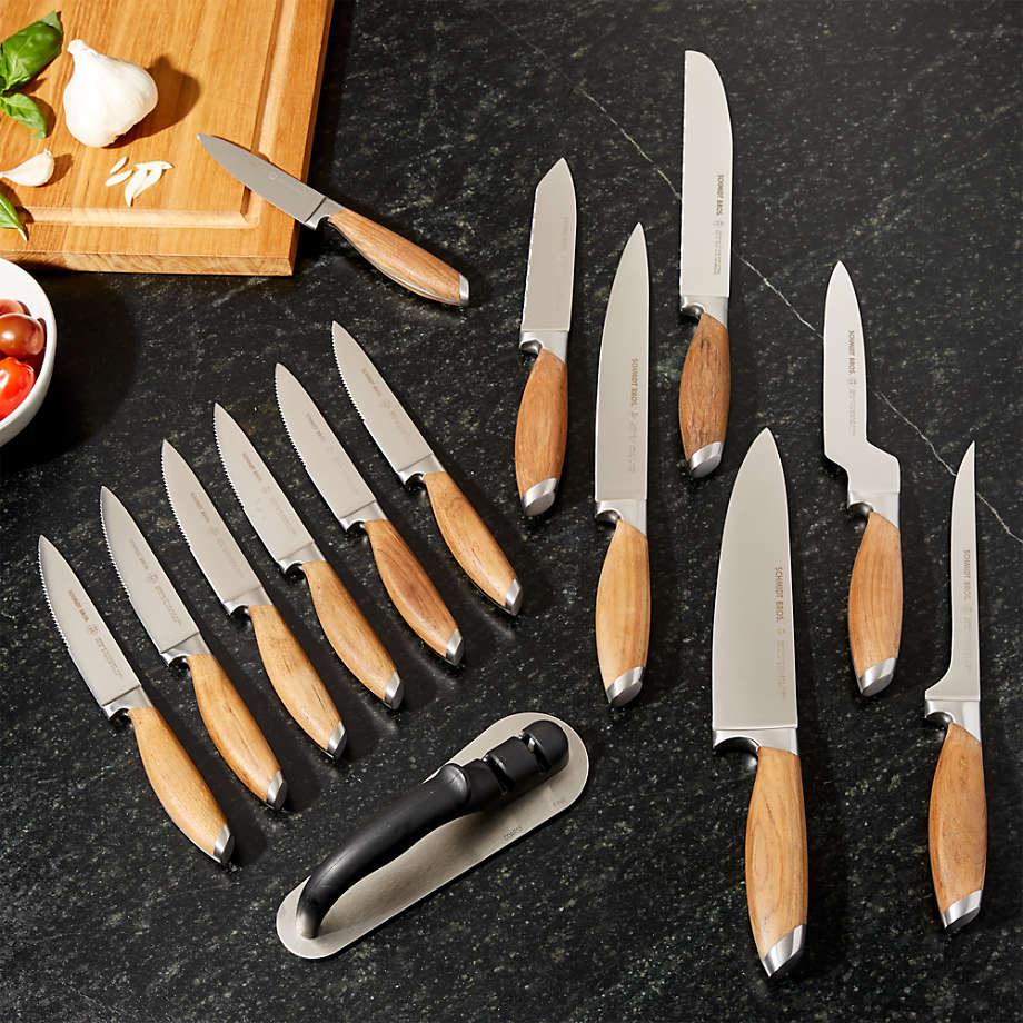 Schmidt Brothers White Shiplap 15-Piece Knife Block Set + Reviews