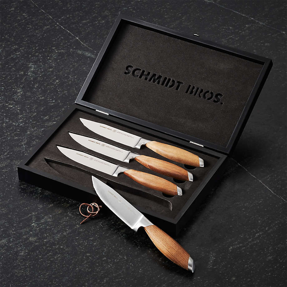 Schmidt Brothers Bonded Teak Steak Knives, Set of 4 + Reviews