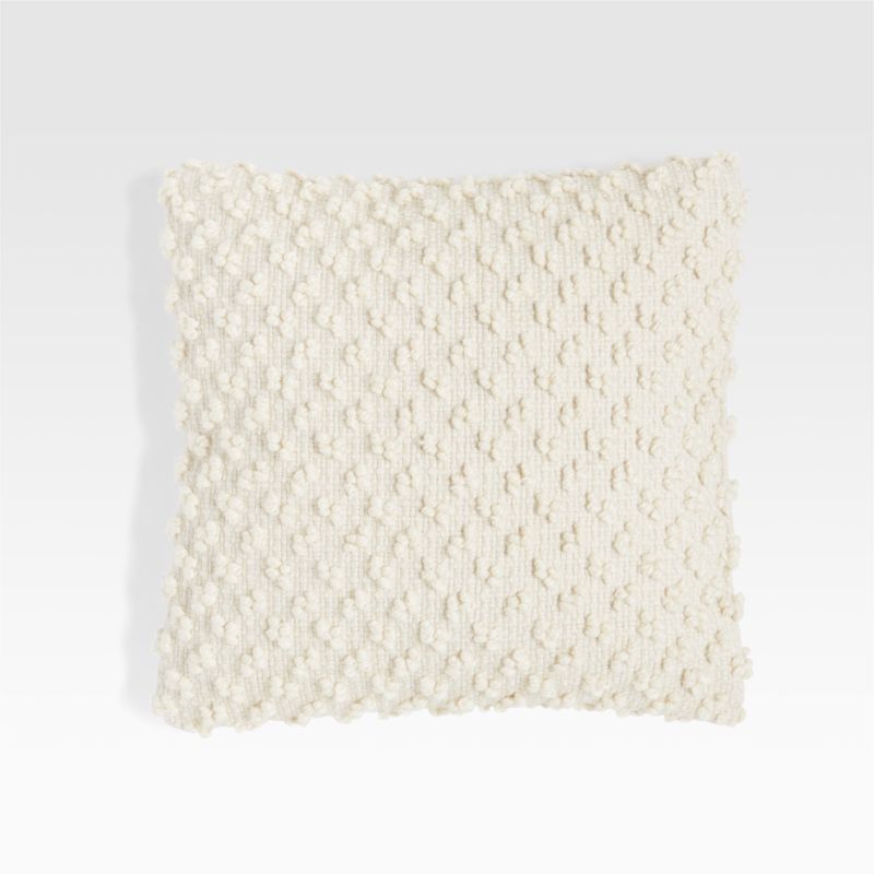 Bondi 20"x20" Textured Cream Outdoor Pillow Crate & Barrel