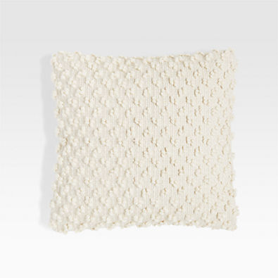 View Bondi 20"x20" Textured Cream Outdoor Pillow details