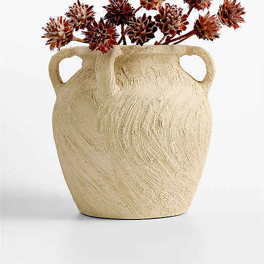 Beach Sand White Vase 11.25"