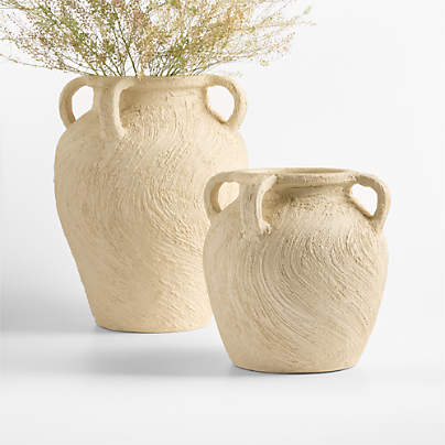 Beach Sand White Vases