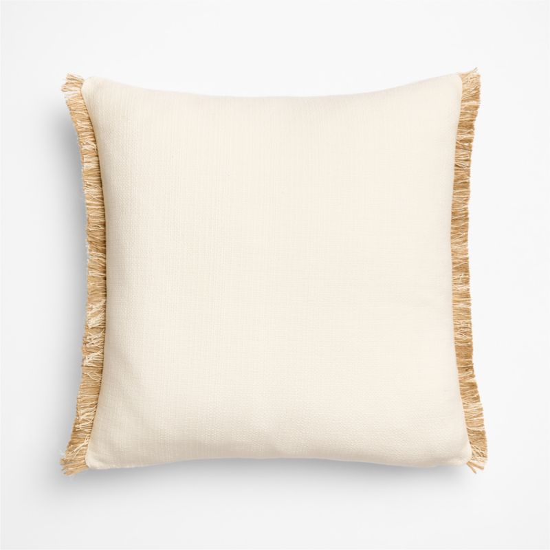 Embroidered Palm Tree 20"x20" Ivory Throw Pillow with Feather Insert - image 3 of 5