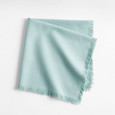 View Craft Quiet Blue Cotton Fringe Napkin details