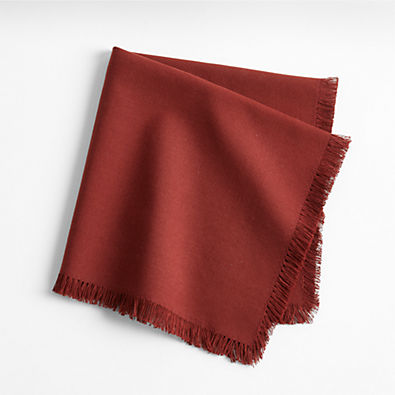 View Craft Plum Red Cotton Fringe Napkin details