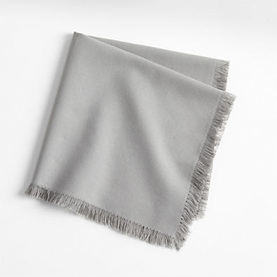 View Craft Metal Grey Cotton Fringe Napkins, Set of 8 details