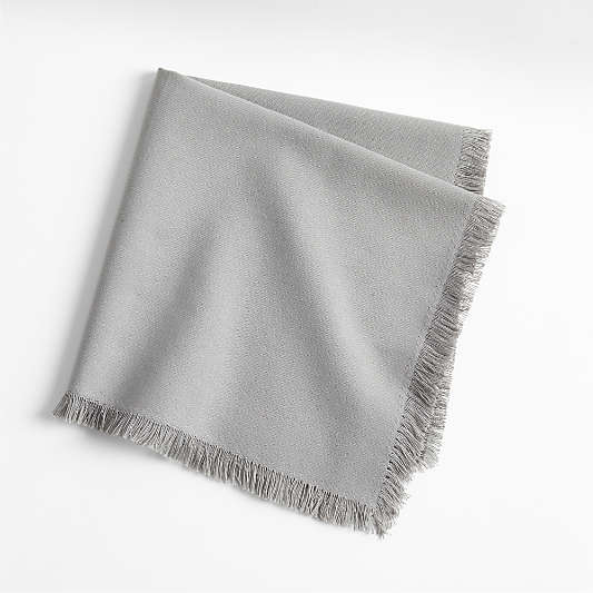 Craft Metal Grey Cotton Fringe Napkins, Set of 8