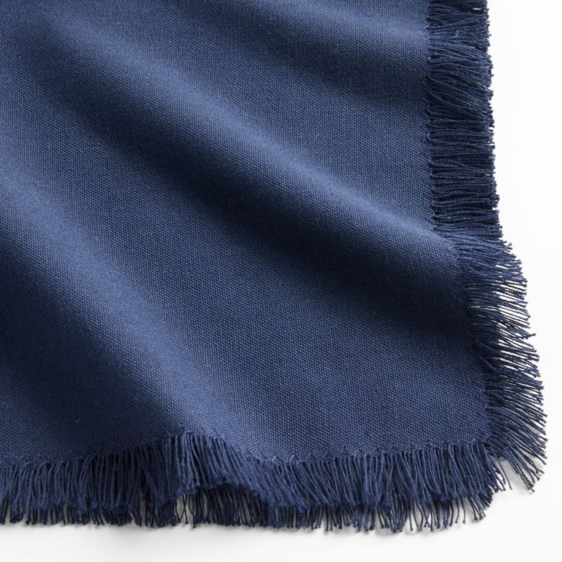 Craft Deep Indigo Organic Cotton Fringe Napkins, Set of 4 - image 3 of 6