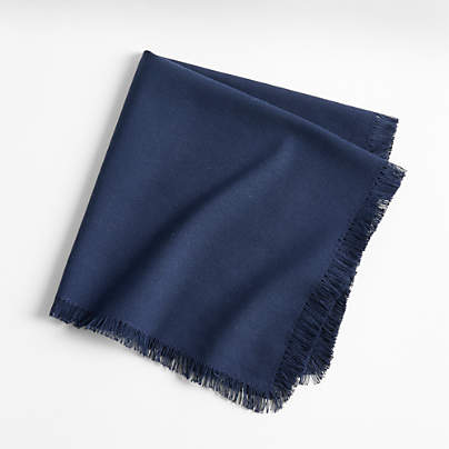 Craft Deep Indigo Organic Cotton Fringe Napkin