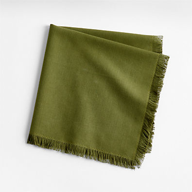 View Craft Moss Cotton Fringe Napkin details