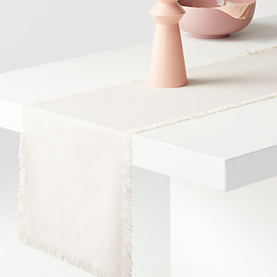 View Craft Birch Beige Cotton 90" Fringe Runner details