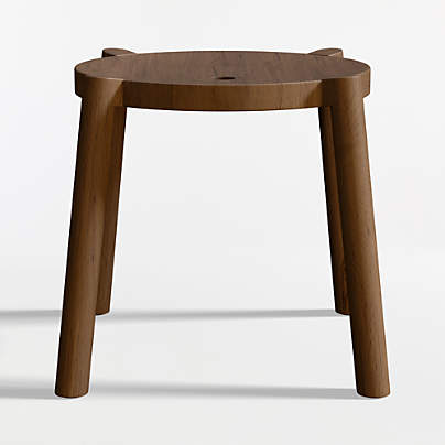 Set of 2 Bonnie Deep Brown Kids Stackable Play Stool