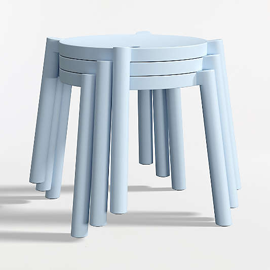 Bonnie Mist Blue Kids Stackable Play Stool