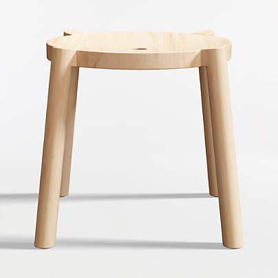 Set of 4 Bonnie Natural Wood Kids Stackable Play Stool