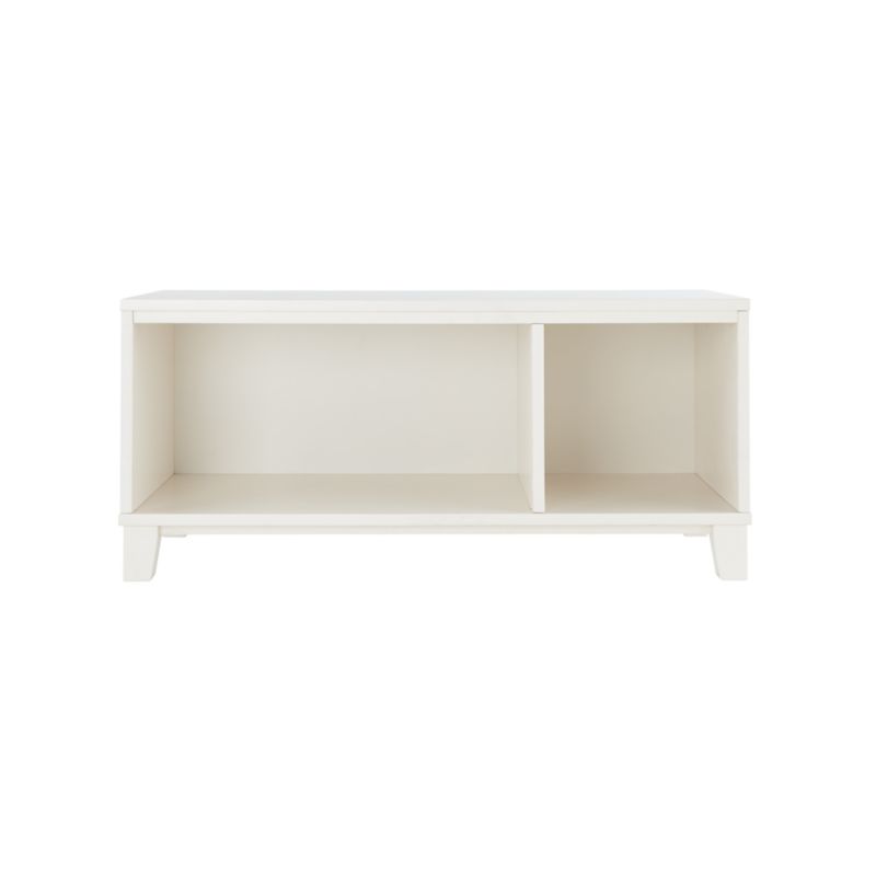 District Bookcase Warm White Wood Front Panel