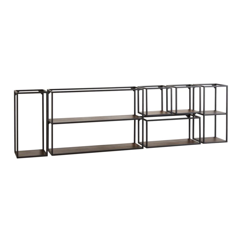 Booker Two Level Long Horizontal Decorative Shelves, Set of 6 + Reviews ...