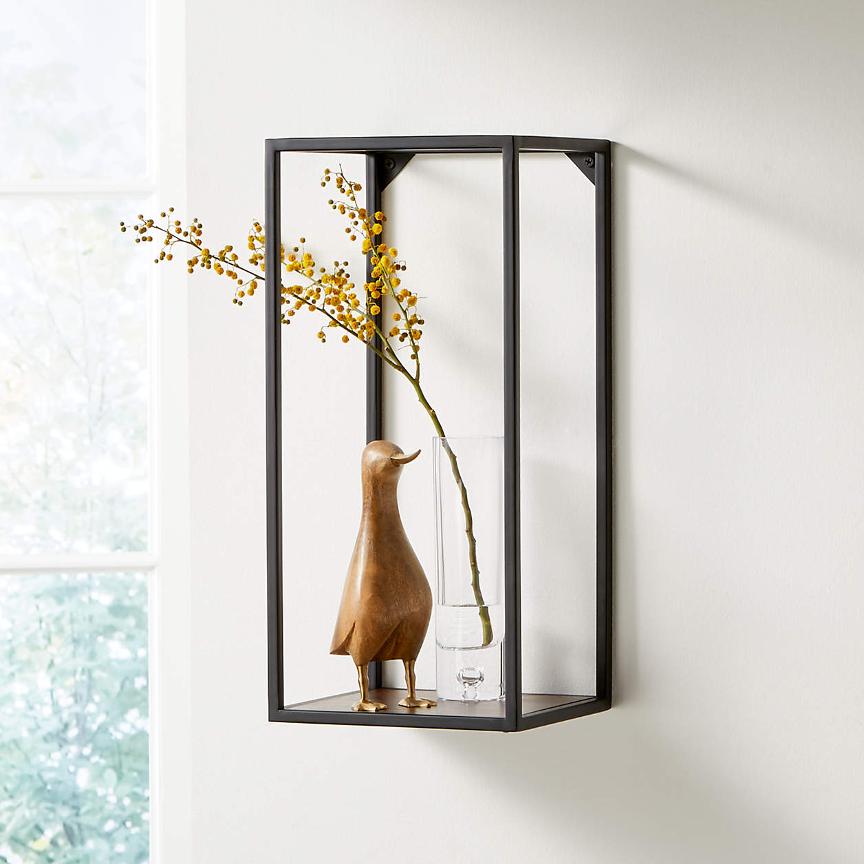 Booker Tall Rectangle Wall Display Shelf | Crate & Barrel