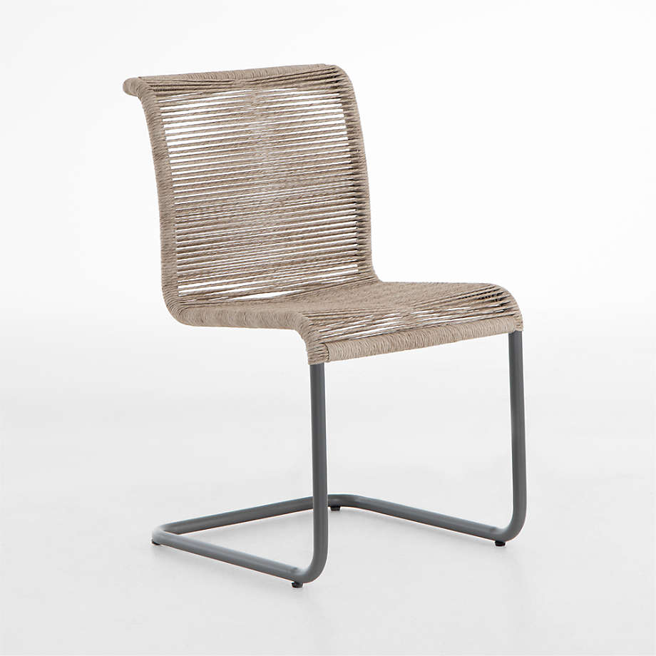 Boon Outdoor Wicker Dining Chair with Metal Legs Crate Barrel