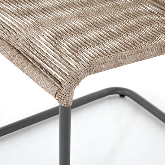 Boon Outdoor Wicker Dining Chair with Metal Legs