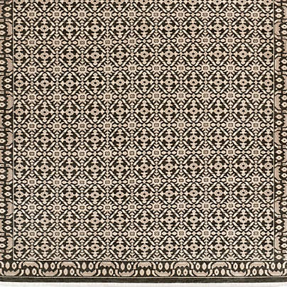 Bordeaux Wool Traditional Espresso Brown Area Rug 6'x9'