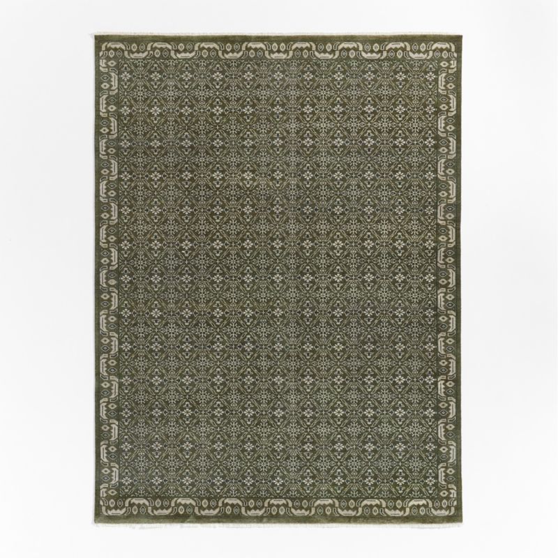 Bordeaux Wool Traditional Green Area Rug 9'x12' - image 2 of 5