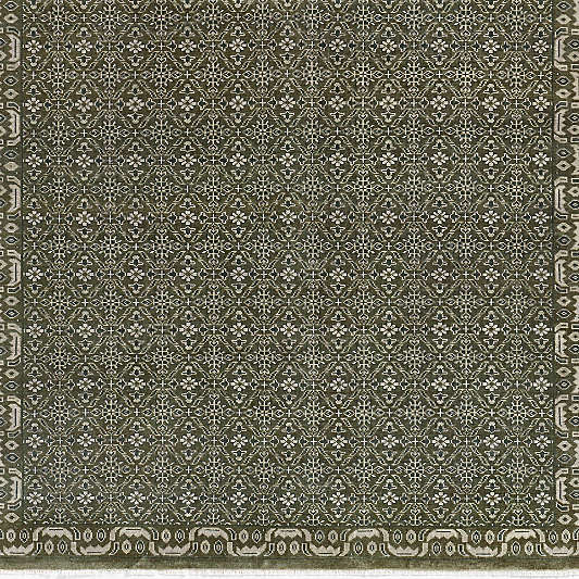 Bordeaux Wool Traditional Green Area Rug