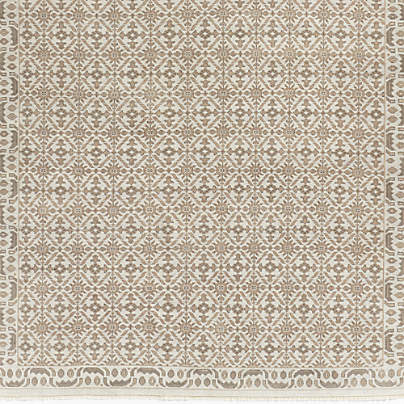 Bordeaux Wool Traditional Grey Area Rug 6'x9'