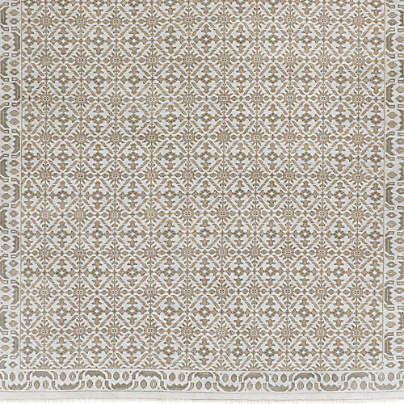 Bordeaux Wool Traditional Hand-Knotted Grey Area Rug 9'x12'