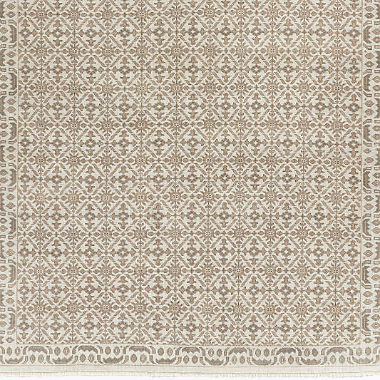 Bordeaux Wool Traditional Grey Area Rug 6'x9'