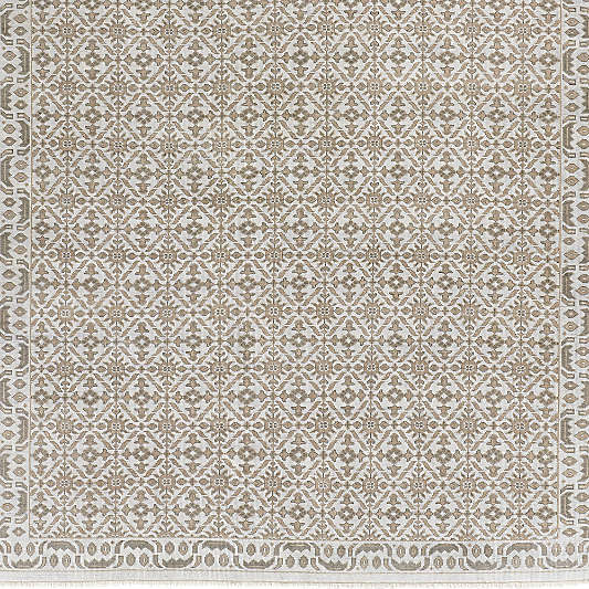 Bordeaux Wool Traditional Hand-Knotted Grey Rug Swatch 12"x18"