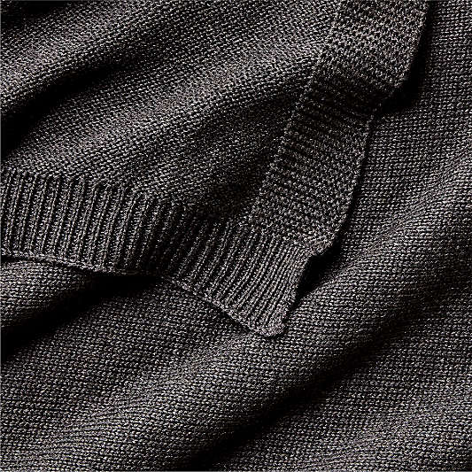 Border Ink Black 80"X80" Oversized Bed Throw Blanket