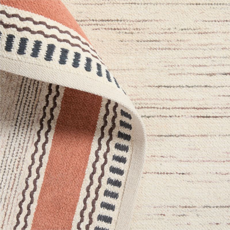 Border Stripe Brulee Brown Chenille Kids Area Rug 8x10 - image 5 of 6