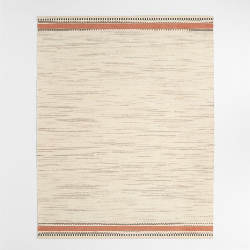 Border Stripe Brulee Brown Chenille Kids Area Rug 8x10 - image 0 of 6