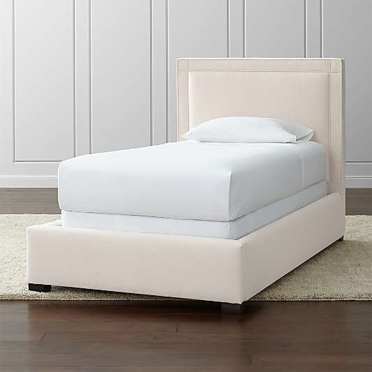 Border Upholstered Twin Bed