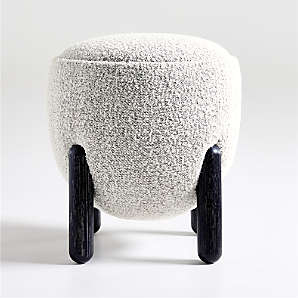Ottomans Tail Storage Cube, Small Leather Ottoman Cube