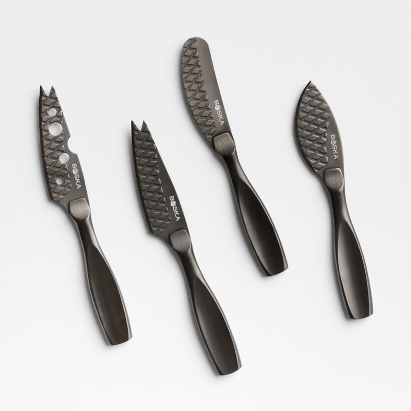 Boska Black Mini Cheese Knife Set