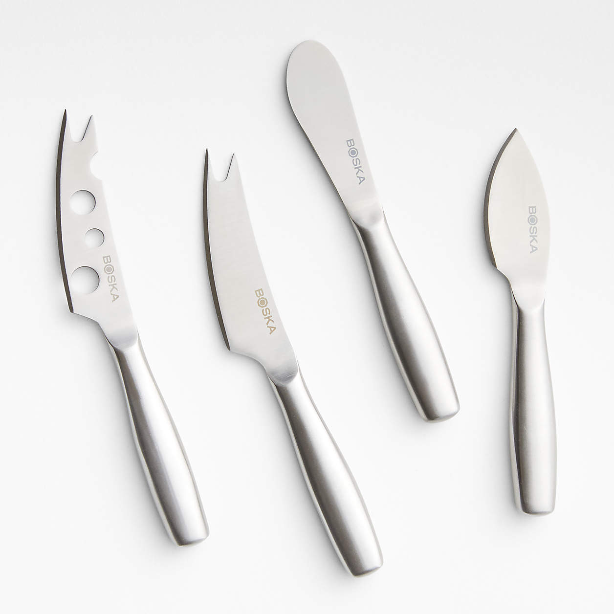Boska Stainless Steel Mini Cheese Knife Set + Reviews Crate & Barrel