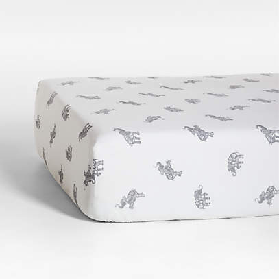 Elephant fitted cheap crib sheet