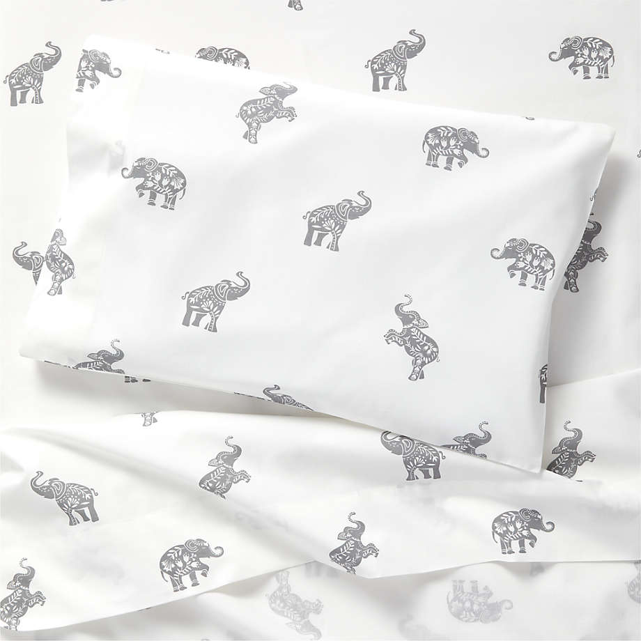 Botanical Elephant Organic Cotton Toddler Sheet Set