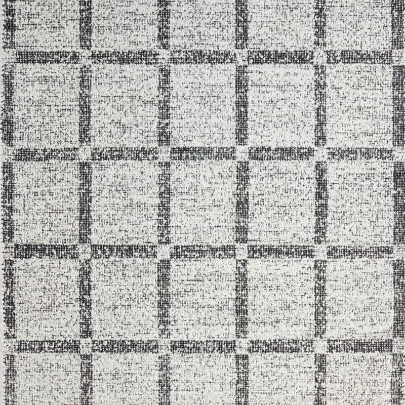 Boucle Black Hand Woven Flatweave Kids Performance 12"x18" Rug Swatch - image 0 of 4