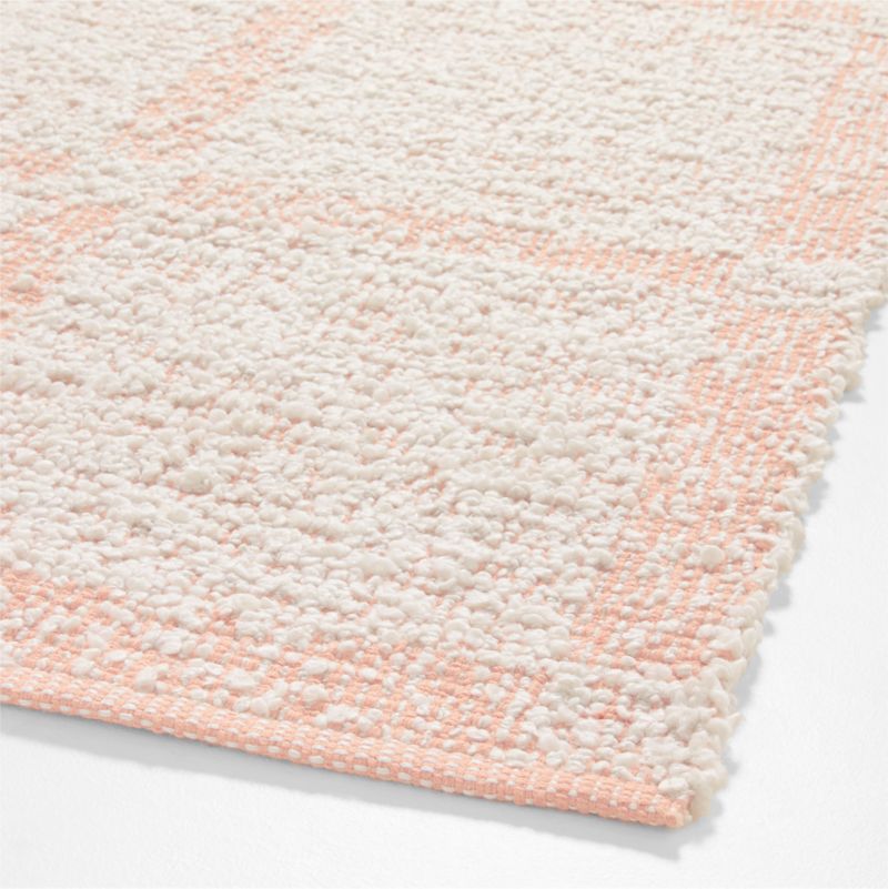 Boucle Elegant Pink Hand Woven Flatweave Kids Performance 12"x18" Rug Swatch - image 1 of 3