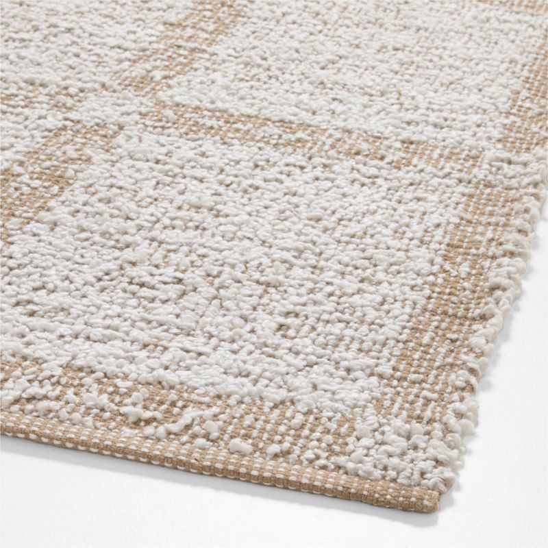 Boucle Stone Tan Handwoven Flatweave Kids Performance Area Rug 6'x9' - image 3 of 5