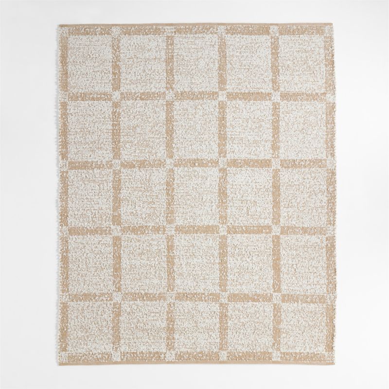 Boucle Stone Tan Handwoven Flatweave Kids Performance Area Rug 6'x9' - image 0 of 5