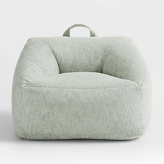 Charlie Iceberg Green Organic Cotton Boucle Kids Lounge Chair