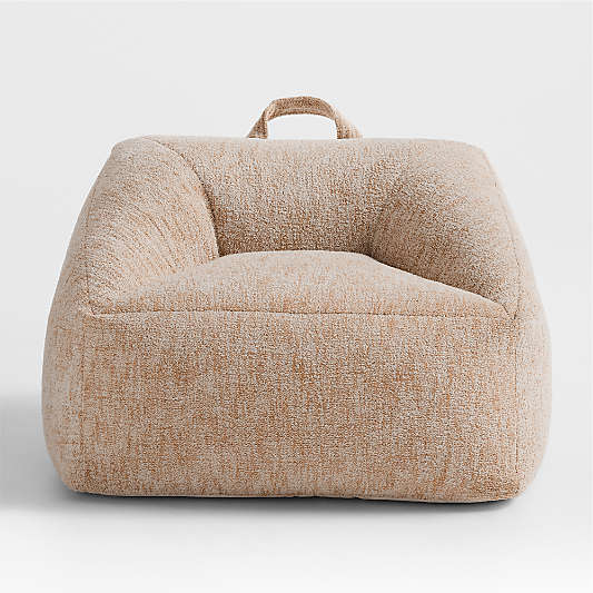 Sesame Brown Organic Cotton Boucle Kids Lounge Chair