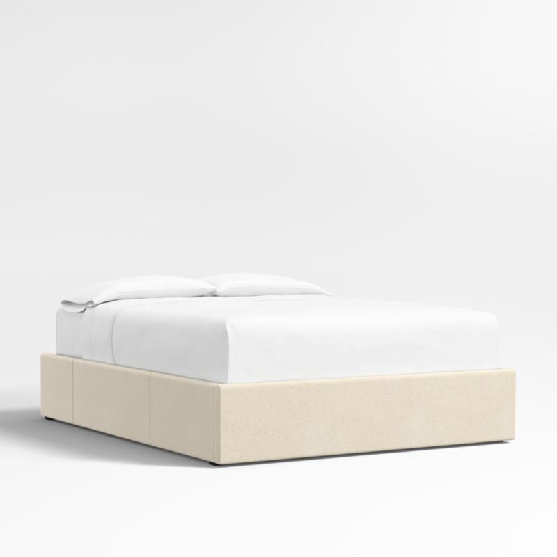 Ivory Upholstered Queen Storage Bed Base - image 2 of 6