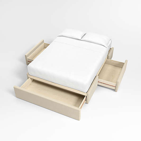 Meraux Ivory Upholstered Queen Headboard