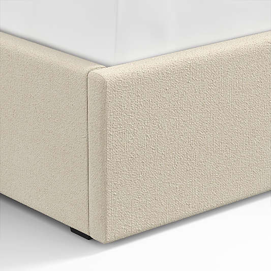 Ivory Upholstered King Storage Bed Base